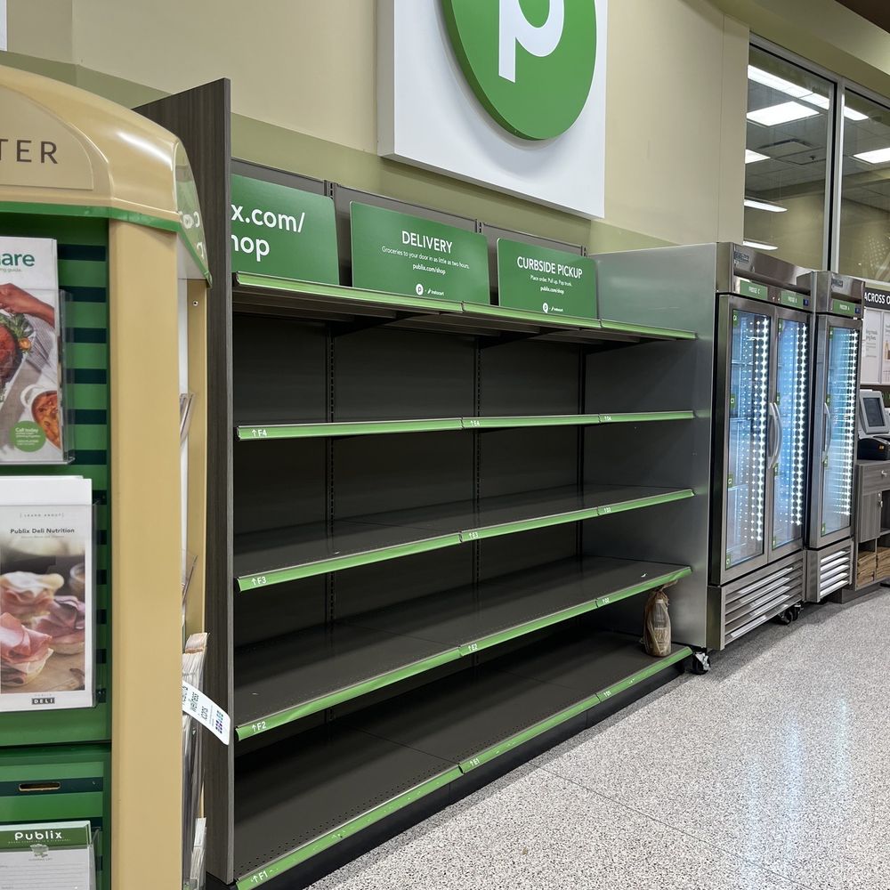empty shelves