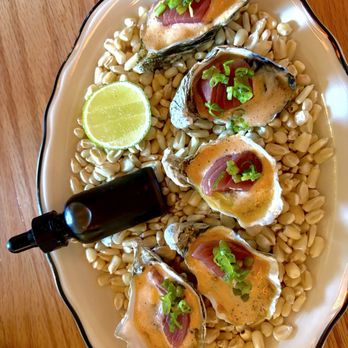 Mar Bella Boqueria - Oysters with bluefin - Spanish Near Me - Denver, Colorado Mar Bella Boqueria - Oysters with bluefin - Spanish Near Me - Denver, Colorado