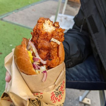 Scratch Cookery - Level 1 Nashville Hot Chicken Sandwich - Food Trucks Near Me - San Jose, California Scratch Cookery - Level 1 Nashville Hot Chicken Sandwich - Food Trucks Near Me - San Jose, California