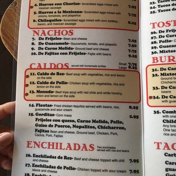 Tipico's - Part of the menu (as of 22 Oct 16). - Mexican Near Me - Dallas, Texas Tipico's - Part of the menu (as of 22 Oct 16). - Mexican Near Me - Dallas, Texas