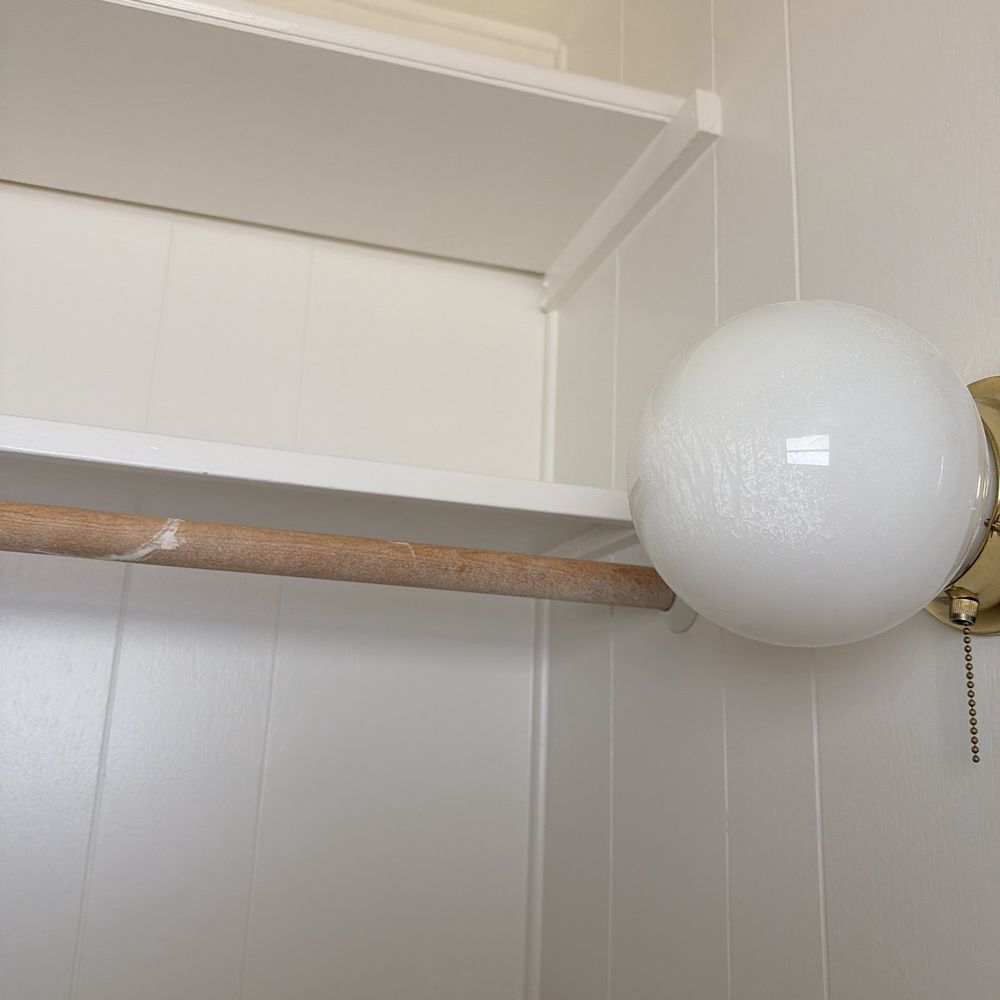 JC Handyman Services - Overspray on light and closet bar - Handyman Near Me