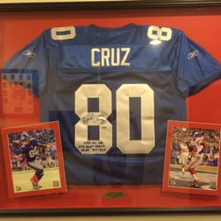 Right Angle Frame Shop & Gallery - Victor Cruz jersey and photos