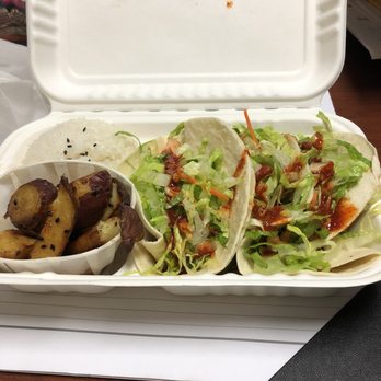 Blossom Tree - Grilled shrimp tacos, sweet potatoes, & rice - Korean Near Me - Atlanta, Georgia Blossom Tree - Grilled shrimp tacos, sweet potatoes, & rice - Korean Near Me - Atlanta, Georgia