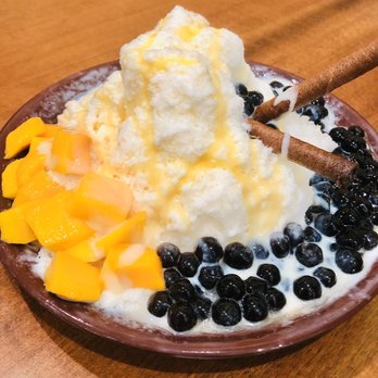 Teapioca Lounge - Durian Snowy shaved ice with tapioca, mango, and condensed milk. - Bubble Tea Near Me - Sugar Land, Texas Teapioca Lounge - Durian Snowy shaved ice with tapioca, mango, and condensed milk. - Bubble Tea Near Me - Sugar Land, Texas