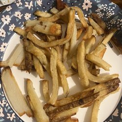Some of the raw fries I got. Even the ones next to the obviously raw ones were not cooked in the center.