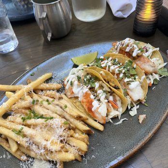 Eureka! - Al Pastor Fish Tacos - American Near Me - Clovis, California Eureka! - Al Pastor Fish Tacos - American Near Me - Clovis, California