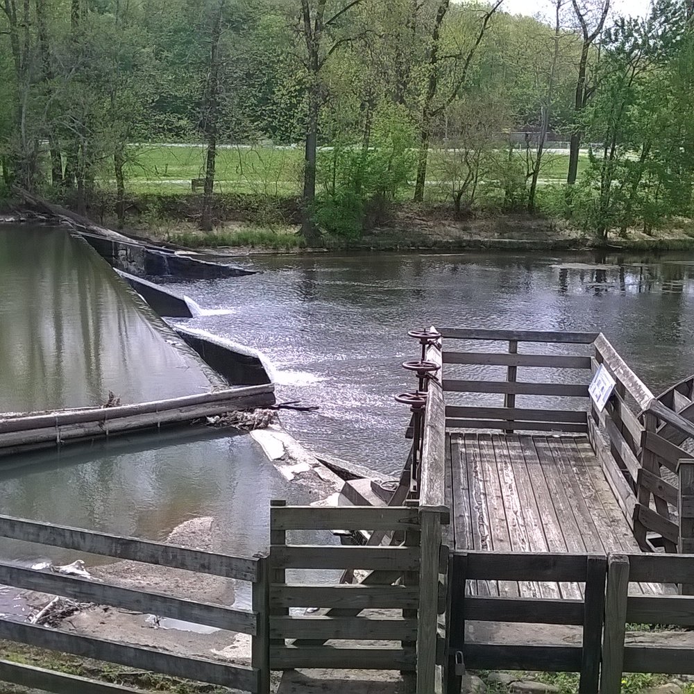 Mansfield Bridge - Big Raccoon Creek Dam at Mansfield Roller Mill - Landmarks & Historical Buildings Near Me - Carbon, Indiana