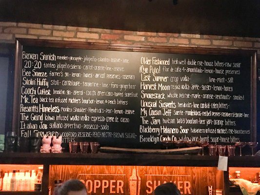 Menu photo 8 Copper Shaker St Petersburg, FL
