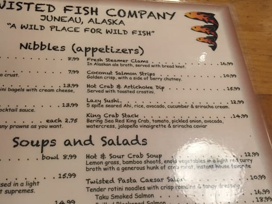 Menu photo 7 Twisted Fish Company Alaskan Grill Juneau, AK