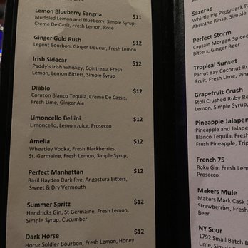 Firefly - Drink menu - Steakhouses Near Me - Panama City Beach, Florida Firefly - Drink menu - Steakhouses Near Me - Panama City Beach, Florida