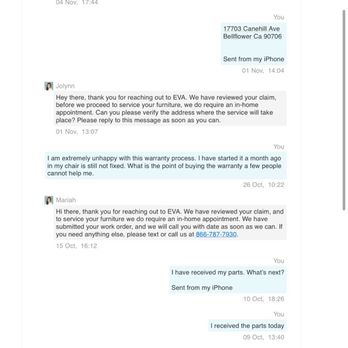 Ashley Store - Conversation over text - Furniture Stores Near Me - Long Beach, California