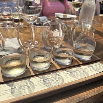 Wolffer Estate Vineyard - White wine flight - Wineries Near Me - Sagaponack, New York