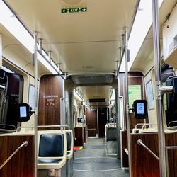 Green Line D line- Riverside T Station - Older train