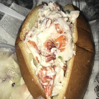 DJ's Clam Shack - Lobster roll.. "meaty goodness" recommendation would be to serve the bread toasted/warm with maybe a butter garlic spread? - Seafood Near Me - Key West, Florida
