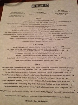 Menu photo 4 The Monkey's Paw Chicago, IL