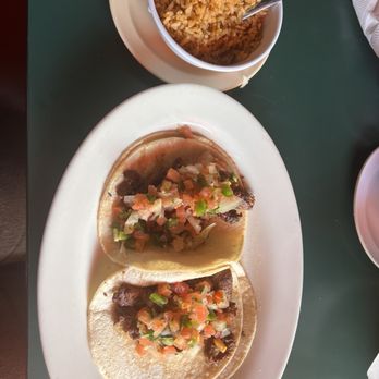 Rico's Mexican - Steak tacos with side of rice - Mexican Near Me - Stockbridge, Georgia Rico's Mexican - Steak tacos with side of rice - Mexican Near Me - Stockbridge, Georgia