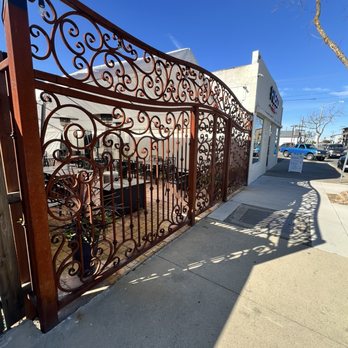 Fuego Prime - Awesome iron gate with patio behind. - Tacos Near Me - Lodi, California