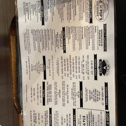 J.O.E. and Pop's Sub Shoppe - Menu