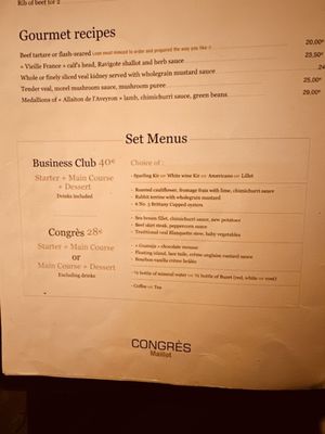 Menu photo 1 Le Congrès Maillot Paris, 75 Menu photo 1 Le Congrès Maillot Paris, 75