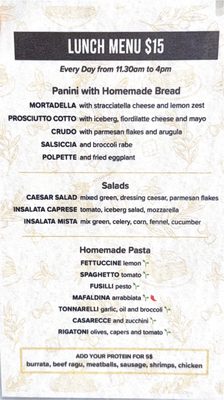 Menu photo 2 Pasta Eater hell's kitchen New York, NY Menu photo 2 Pasta Eater hell's kitchen New York, NY