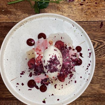 Tzuco - This was ice cream with rosé,  She dry froze a rose and had me clap over it to create this gem - Mexican Near Me - Chicago, Illinois