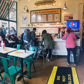 Pike Place Chowder - Limited seating inside the restaurant - Seafood Near Me - Seattle, Washington Pike Place Chowder - Limited seating inside the restaurant - Seafood Near Me - Seattle, Washington