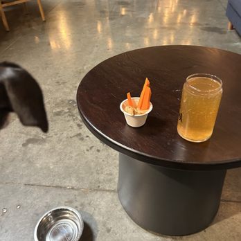 Kompoocha Brewing - Gracie was brought a snack and some fresh water! - Kombucha Near Me - Temecula, California