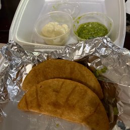 Empanadas de camaron sold separately for 2.50$ Not bad they are decent flavor salsa verde and mayo combines perfect Empanadas de camaron sold separately for 2.50$ Not bad they are decent flavor salsa verde and mayo combines perfect