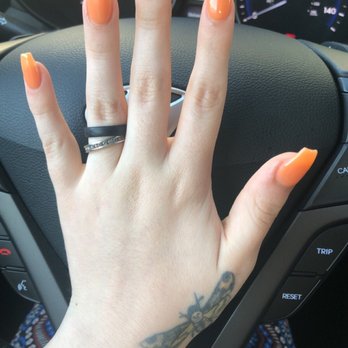 Lana Nails - I got color "SOLID 27" in a coffin shape. Done by Kathy. Very friendly! - Nail Salons Near Me - Dover, Delaware
