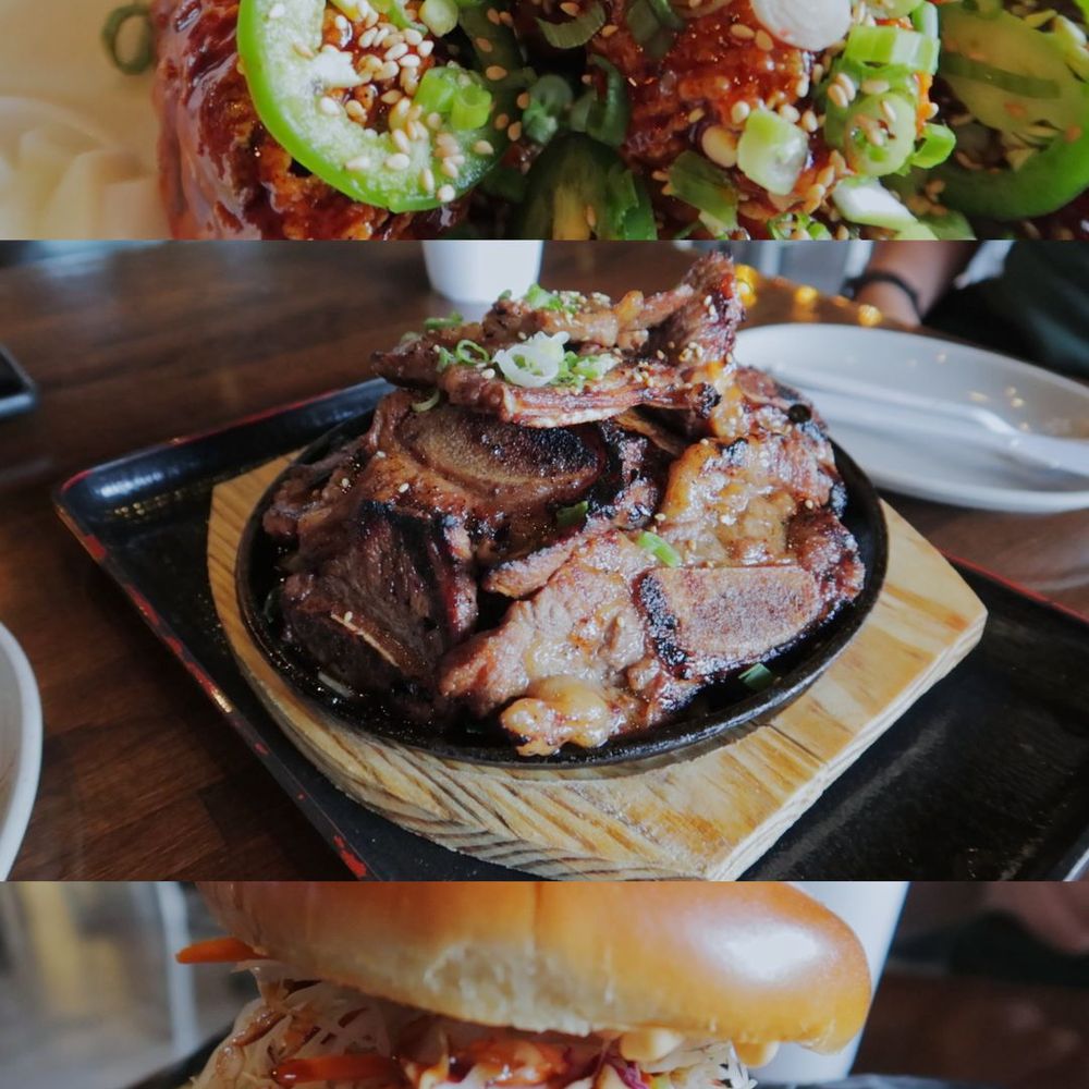 Izzi Korean Kitchen - Top: Sweet & spicy Korean Chicken Middle: Galbi (comes with free rice, but we opted not to have it) Bottom: Bulgogi Burger - Korean Near Me - Orlando, Florida Izzi Korean Kitchen - Top: Sweet & spicy Korean Chicken Middle: Galbi (comes with free rice, but we opted not to have it) Bottom: Bulgogi Burger - Korean Near Me - Orlando, Florida