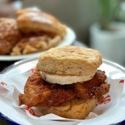 Sweet Chick - Spicy Honey Butter Chicken Biscuit w/ Egg