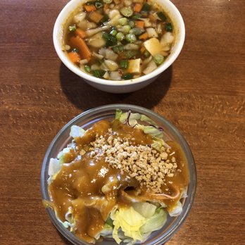 Takhrai Thai - Choice of salad or soup with the lunch special. - Thai Near Me - Poway, California Takhrai Thai - Choice of salad or soup with the lunch special. - Thai Near Me - Poway, California