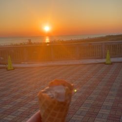 Riviera Creamery - Got the peanut butter swirl in a chocolate dipped waffle cone. Obviously it was great since I already ate half before the pic