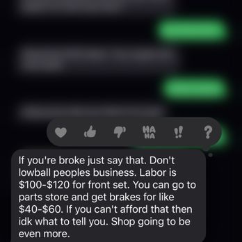 Zensu Autoworkz - message sent from owner - Auto Repair Near Me