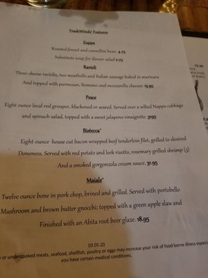 Menu photo 8 TradeWinds Italian Restaurant Niceville, FL