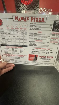 Menu photo 2 Mama's Pizza Spring, TX