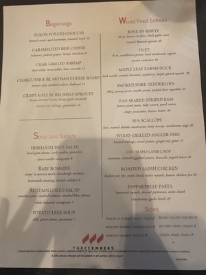 Menu photo 2 Three Embers Restaurant Lincolnshire, IL Menu photo 2 Three Embers Restaurant Lincolnshire, IL