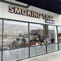Exterior outside entrance of Smoking Tiger Coffee Lab - Rowland Heights, California Exterior outside entrance of Smoking Tiger Coffee Lab - Rowland Heights, California