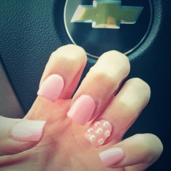 Sugar Nails & Lashes - Pink acrylic gel nails with cute little pearl rhinestones ! - Nail Salons Near Me - Orange, California Sugar Nails & Lashes - Pink acrylic gel nails with cute little pearl rhinestones ! - Nail Salons Near Me - Orange, California