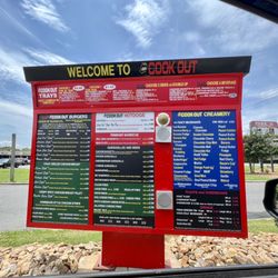 Cook Out - Menu