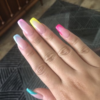 Redondo 7 Nails - Rainbow nail design - Nail Salons Near Me - Long Beach, California