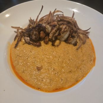Five Chophouse & Bar - Shrimp and grits with crispy onions - Wine Bars Near Me - Fredericksburg, Virginia Five Chophouse & Bar - Shrimp and grits with crispy onions - Wine Bars Near Me - Fredericksburg, Virginia