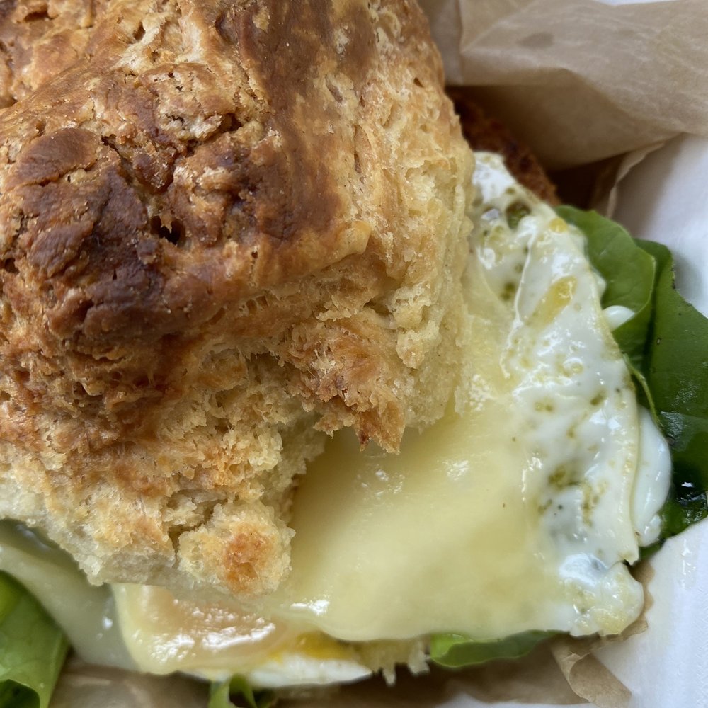 Black Bear Bread - Egg and cheese on biscuit sandwich. - Bakeries Near Me - Miramar Beach, Florida