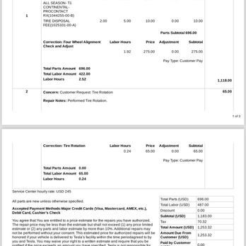 Tesla - Invoice - Auto Repair Near Me - Chicago, Illinois Tesla - Invoice - Auto Repair Near Me - Chicago, Illinois