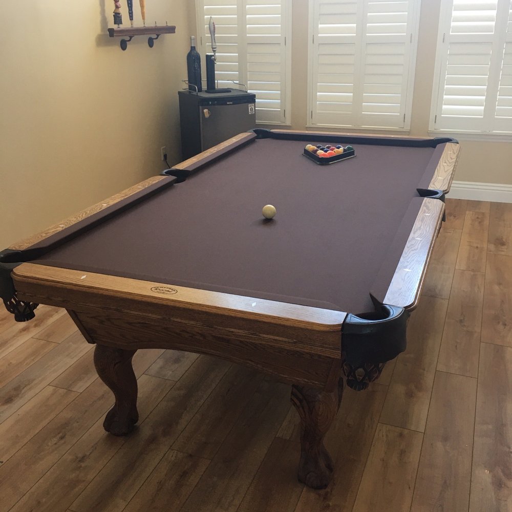 EZ Billiards - Pool table transported and set up with placement of new cloth by EZ Billiards - Pool & Billiards Near Me - Santa Clarita, California EZ Billiards - Pool table transported and set up with placement of new cloth by EZ Billiards - Pool & Billiards Near Me - Santa Clarita, California