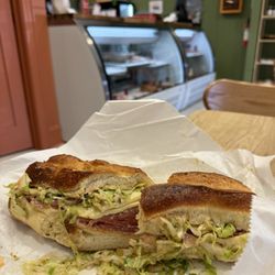 Bellow Butcher - Handcrafted Y'All Capone Sandwich on a a Fresh Baguette.
