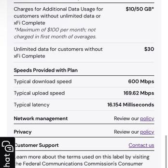 Xfinity Store - Cost of Internet online advertised internet service plan with no mention of needing to add any sort of mobile service - Mobile Phones Near Me - Glenview, Illinois