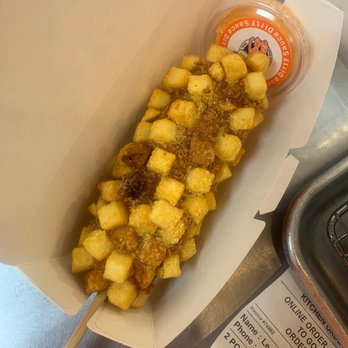 Two Hands Corn Dogs - Potato dog! - Korean Near Me - Torrance, California Two Hands Corn Dogs - Potato dog! - Korean Near Me - Torrance, California