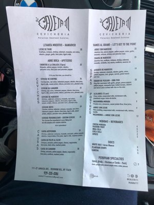 Menu photo 5 Caleta 111 Richmond Hill, NY