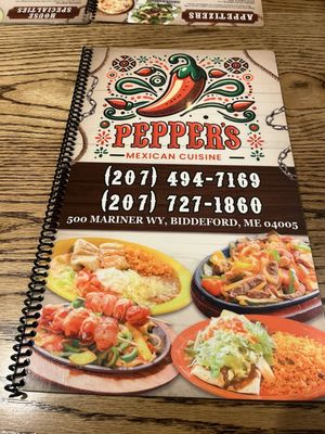 Menu photo 2 Pepper’s Mexican Cuisine Biddeford, ME Menu photo 2 Pepper’s Mexican Cuisine Biddeford, ME